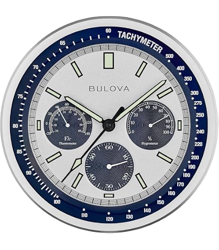 Amazon.com: SEIKO QXA823SLH Chronograph Style Wall Clock, Silver
